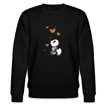 Rêver de panda de dessin animé - Sweat bio CHANGER Stanley/Stella Unisexe - noir - Devant - Nik (191cm) & Marisol (170cm)
