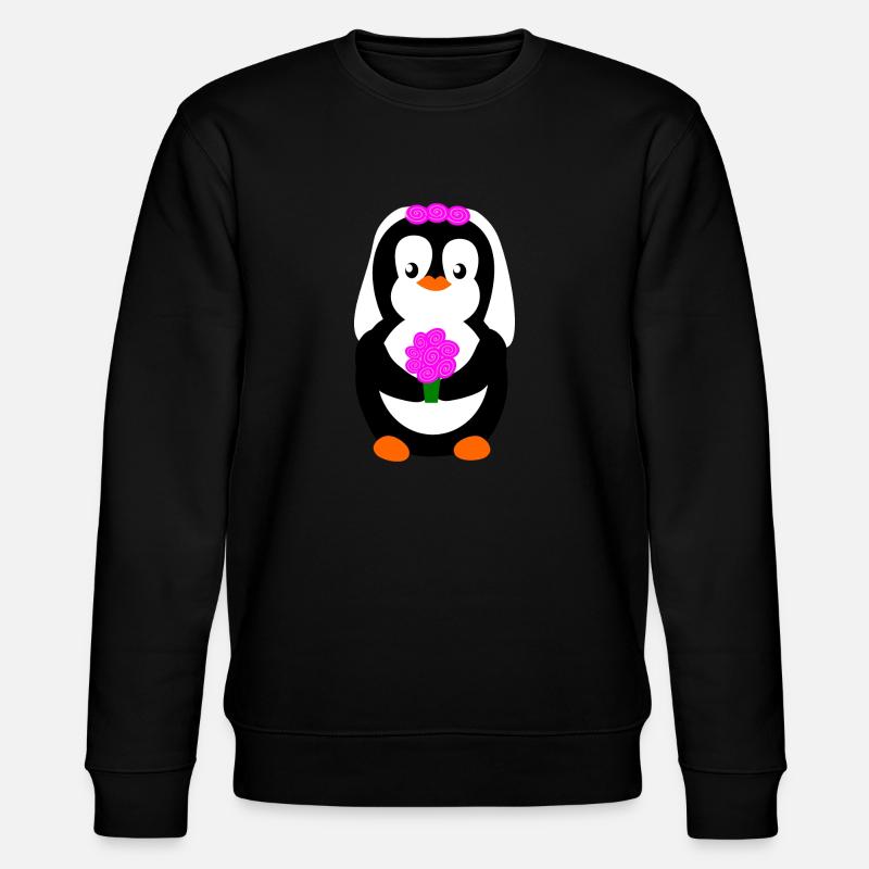 pengiun bride Pinguinbraut - Stanley/Stella Unisex Bio-Sweatshirt CHANGER  - Schwarz