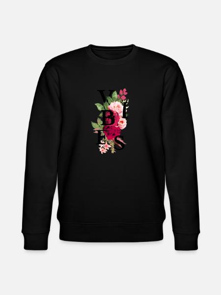 Vibes flowers - Stanley/Stella CHANGER Unisex Organic Sweatshirt - black