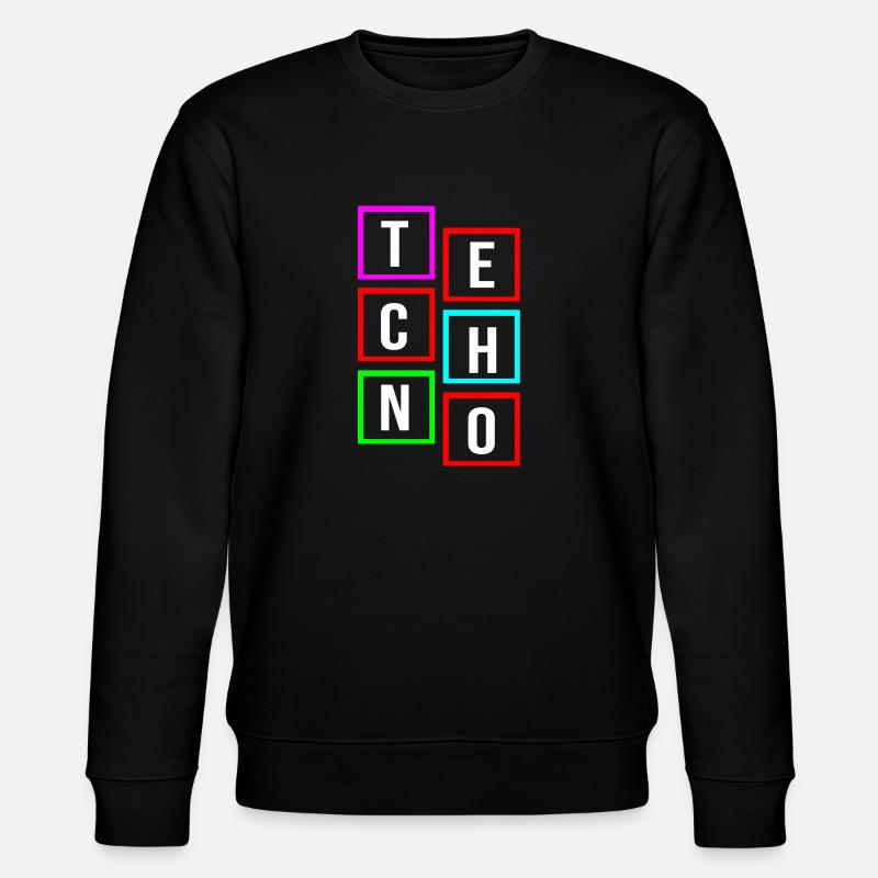 Techno-Logo - Stanley/Stella Unisex Bio-Sweatshirt CHANGER  - Schwarz