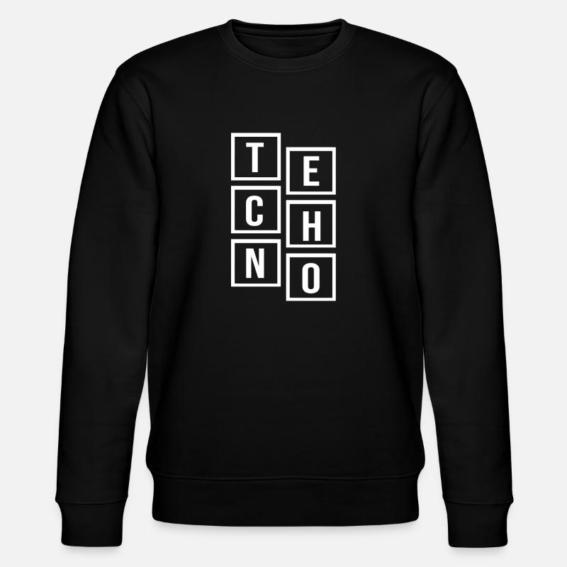 Techno-Square-Musik - Stanley/Stella Unisex Bio-Sweatshirt CHANGER  - Schwarz