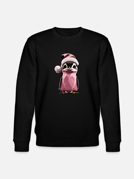 Weihnachtspinguin - Stanley/Stella Unisex Bio-Sweatshirt CHANGER  - Schwarz