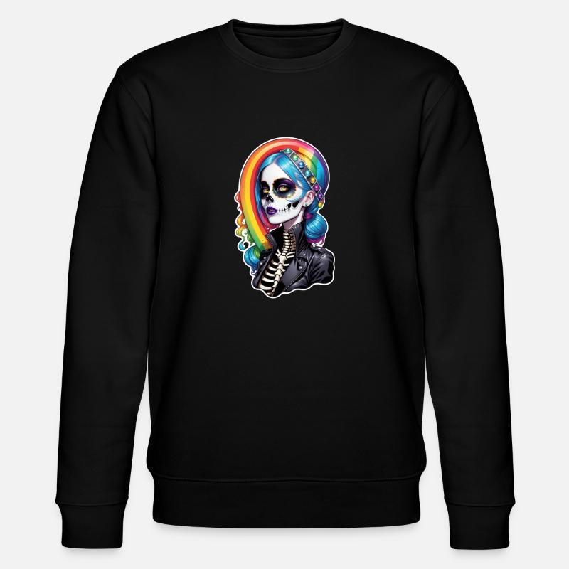 Halloween - Rock & Regenbogen - Stanley/Stella Unisex Bio-Sweatshirt CHANGER  - Schwarz