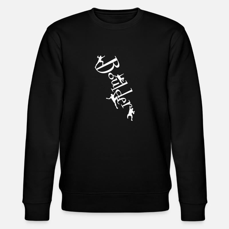 Boulder Bouldern Bouldering Boulderer - Stanley/Stella Unisex Bio-Sweatshirt CHANGER  - Schwarz