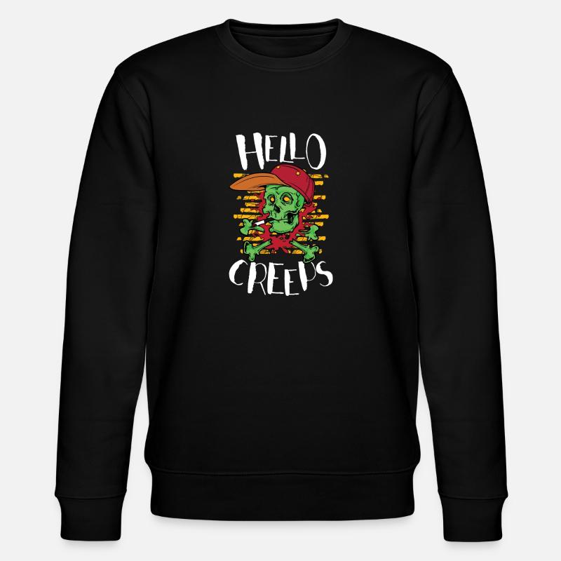 Hallo Creeps - Stanley/Stella Unisex Bio-Sweatshirt CHANGER  - Schwarz