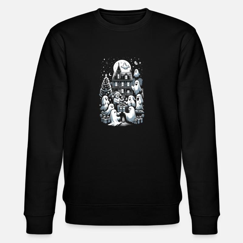 Ghostly Gift Exchange Ghostly Christmas - Stanley/Stella CHANGER Unisex Organic Sweatshirt - black