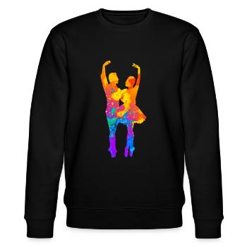 Tanzen Paartanz Tänzer Ballett Balerina Geschenk - Stanley/Stella Unisex Bio-Sweatshirt CHANGER  - Schwarz - Vorne - Nik (191cm) & Marisol (170cm)