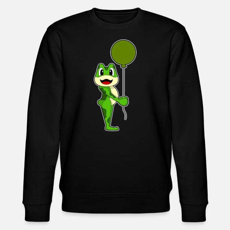 Frog Balloon - Stanley/Stella CHANGER Unisex Organic Sweatshirt - black