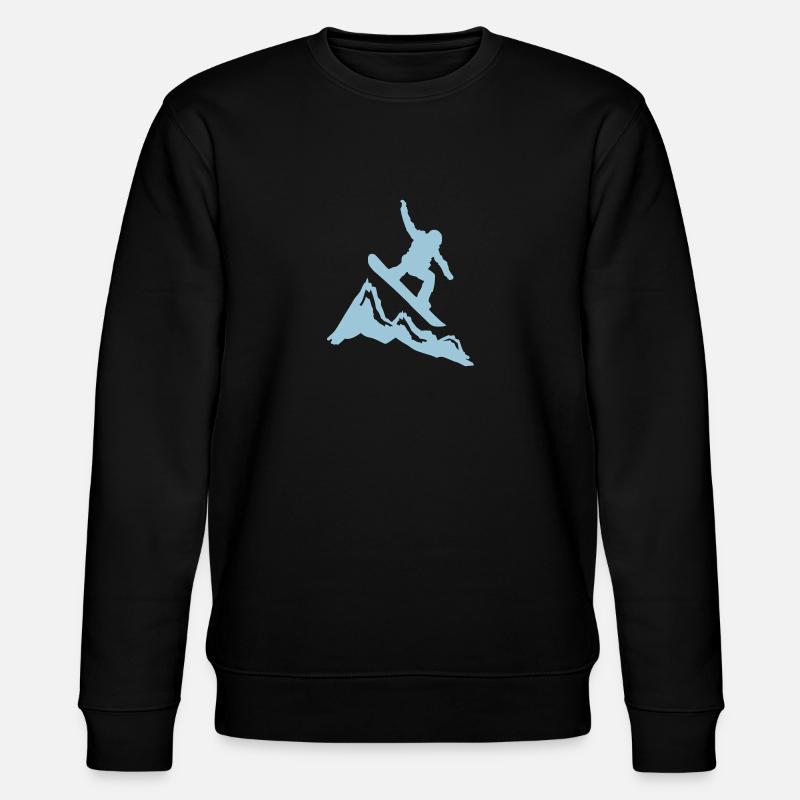 snowboard mountains jump - Sweat bio CHANGER Stanley/Stella Unisexe - noir