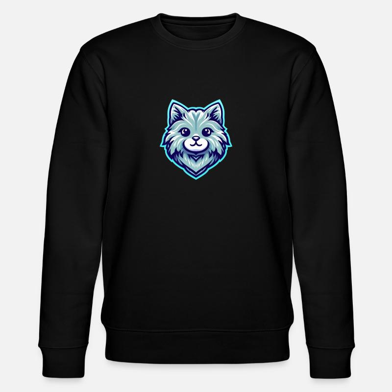 Süße Katze - Stanley/Stella Unisex Bio-Sweatshirt CHANGER  - Schwarz