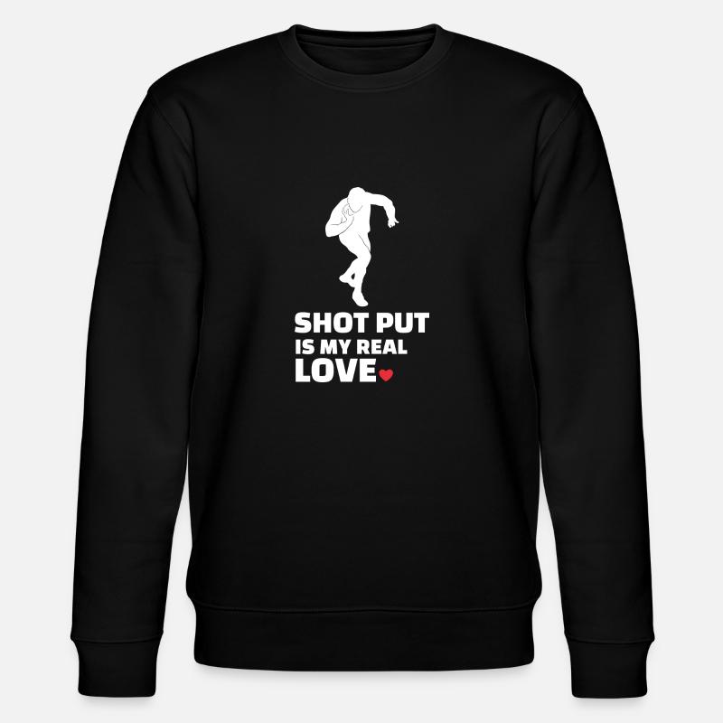 Ich liebe Kugelstoßen. - Stanley/Stella Unisex Bio-Sweatshirt CHANGER  - Schwarz