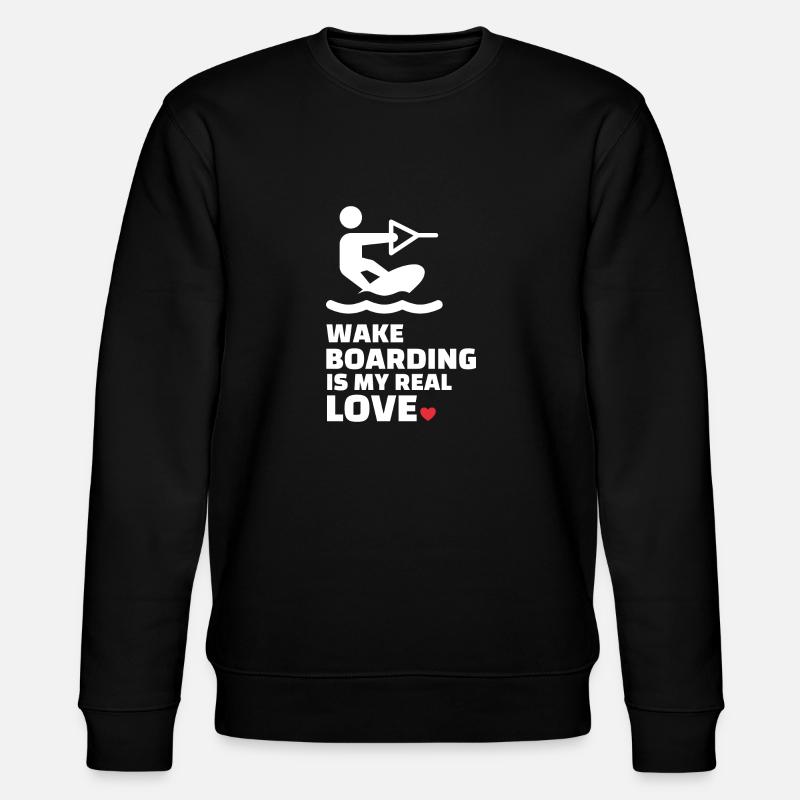 J’adore le wakeboard - Sweat bio CHANGER Stanley/Stella Unisexe - noir
