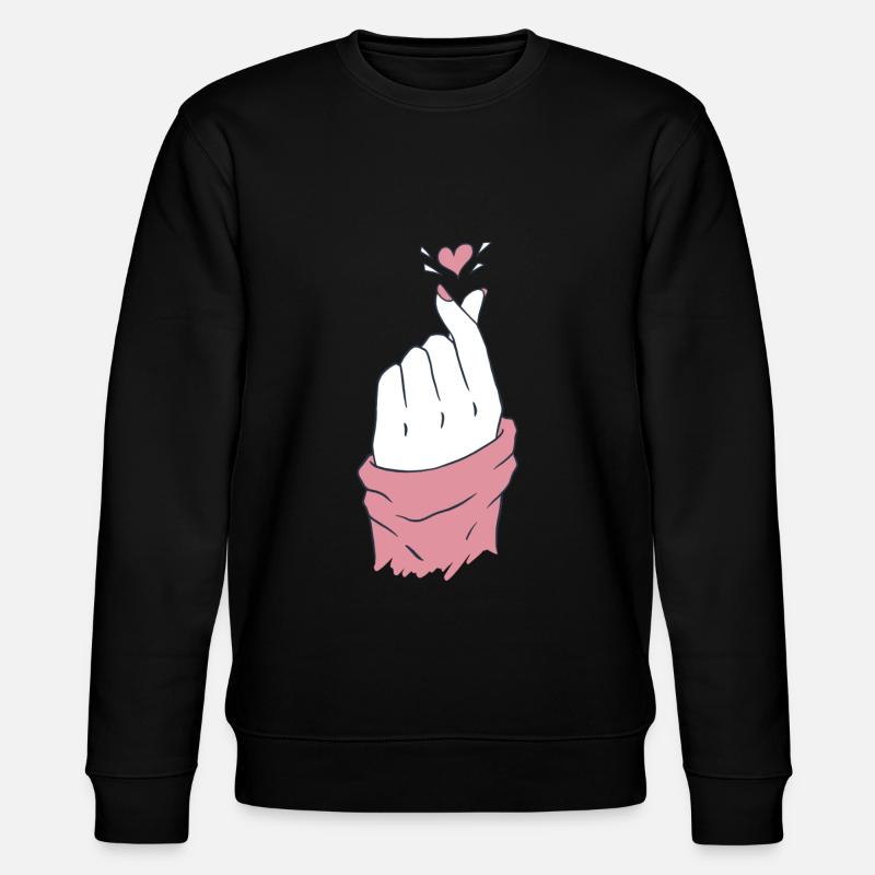kpop hand herz pink - Stanley/Stella Unisex Bio-Sweatshirt CHANGER  - Schwarz