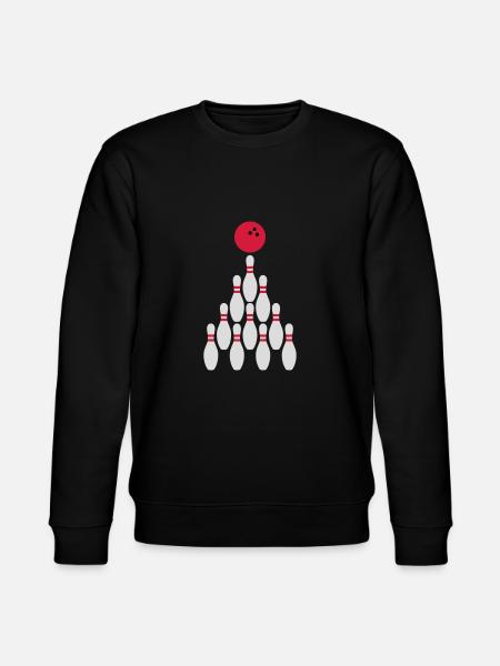 Bowling Kegeln Ball Design - Stanley/Stella CHANGER Unisex Organic Sweatshirt - black