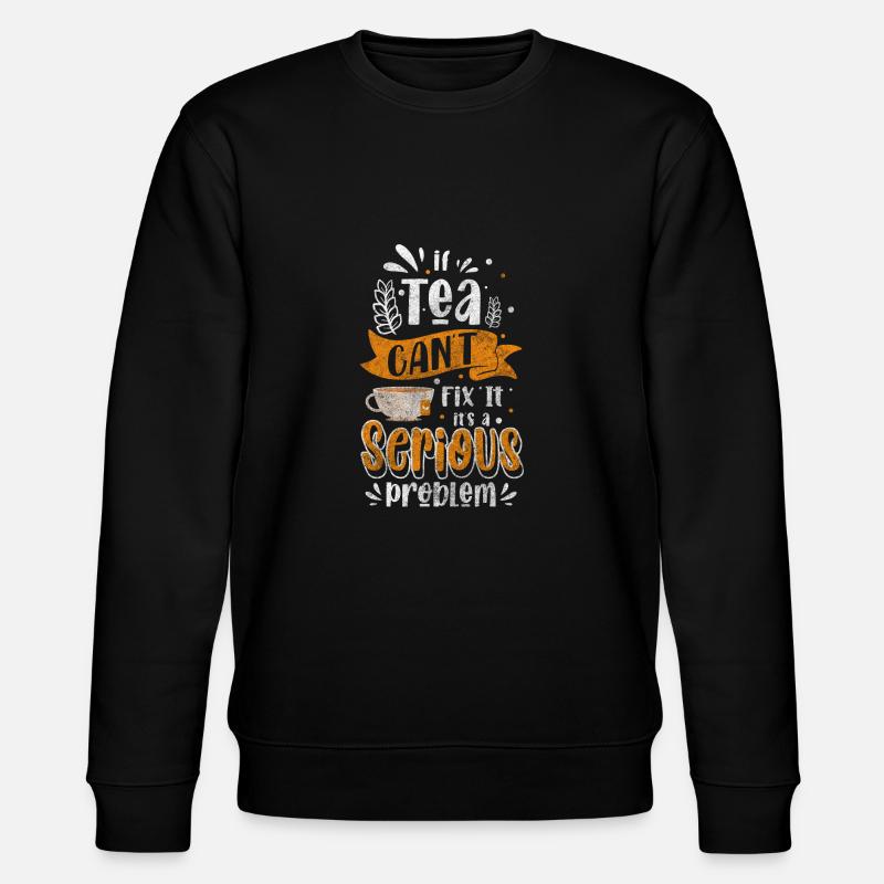 Tea Lover Recreation Teapot - Stanley/Stella CHANGER Unisex Organic Sweatshirt - black