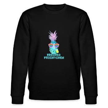Freches Früchtchen, Ananas,Obst, Urlaub - Stanley/Stella Unisex Bio-Sweatshirt CHANGER  - Schwarz - Vorne - Nik (191cm) & Marisol (170cm)