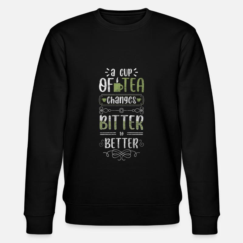 Tea Lovers Relaxation Warm - Stanley/Stella CHANGER Unisex Organic Sweatshirt - black