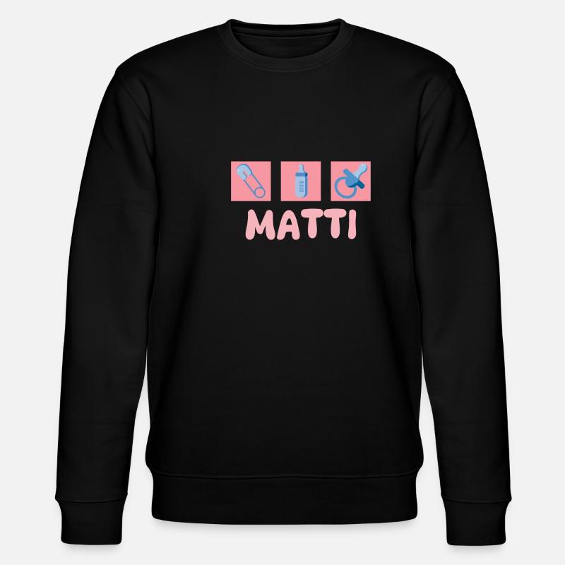 Matti als Schnuller - Stanley/Stella Unisex Bio-Sweatshirt CHANGER  - Schwarz
