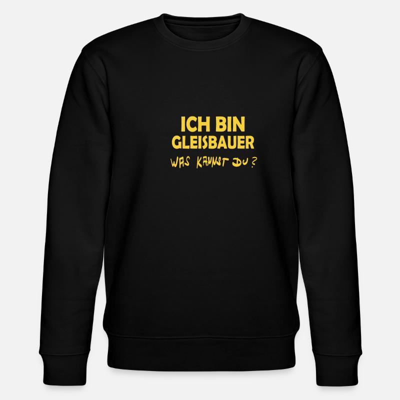 Beruf Gleisbauer - Stanley/Stella Unisex Bio-Sweatshirt CHANGER  - Schwarz