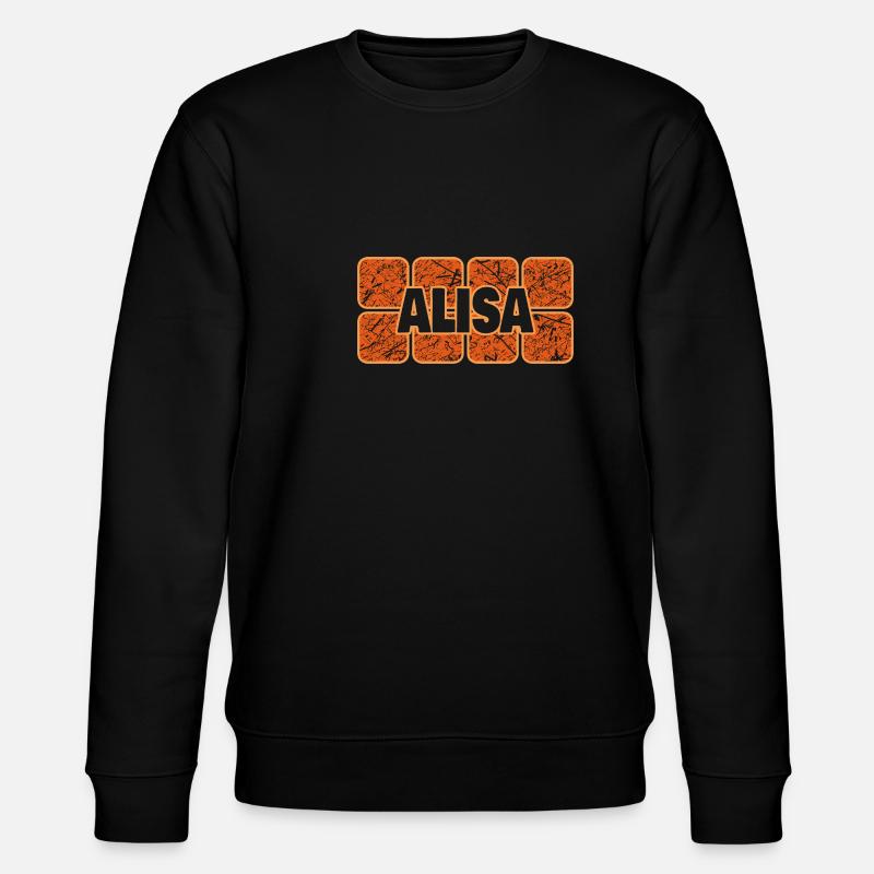 Vorname Alisa - Stanley/Stella Unisex Bio-Sweatshirt CHANGER  - Schwarz