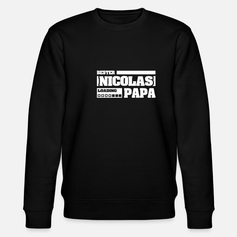 First name Nicolas - Stanley/Stella CHANGER Unisex Organic Sweatshirt - black