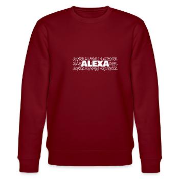 Vorname Alexa - Stanley/Stella Unisex Bio-Sweatshirt CHANGER  - Burgunderrot - Vorne - Nik (191cm) & Marisol (170cm)