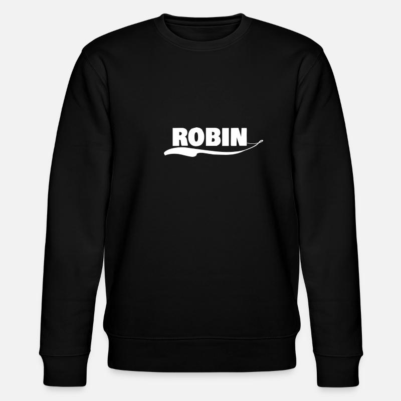 First name robin - Stanley/Stella CHANGER Unisex Organic Sweatshirt - black