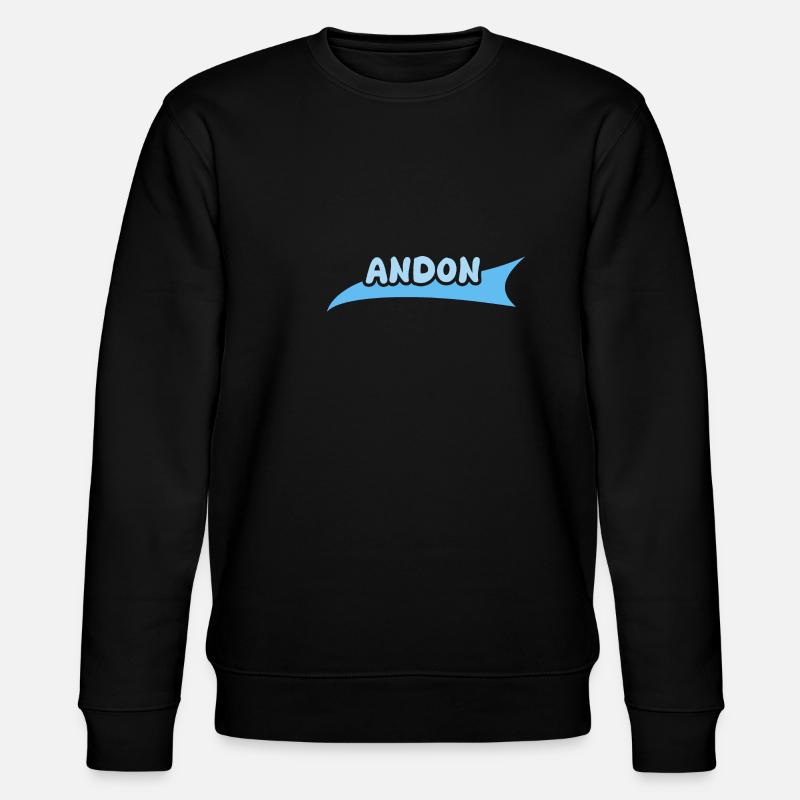 First name Andon - Stanley/Stella CHANGER Unisex Organic Sweatshirt - black