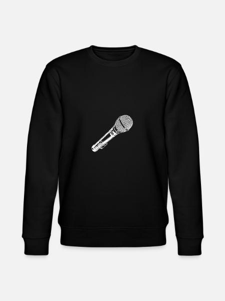 Microphone Hand Drawn - Stanley/Stella CHANGER Unisex Organic Sweatshirt - black