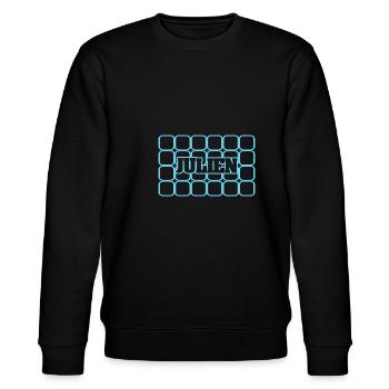 Maennername Julien - Stanley/Stella Unisex Bio-Sweatshirt CHANGER  - Schwarz - Vorne - Nik (191cm) & Marisol (170cm)