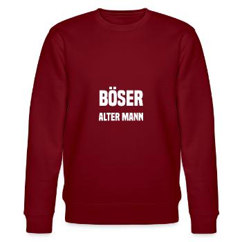 BÖSER ALTER MANN - Stanley/Stella Unisex Bio-Sweatshirt CHANGER  - Burgunderrot - Vorne - Nik (191cm) & Marisol (170cm)