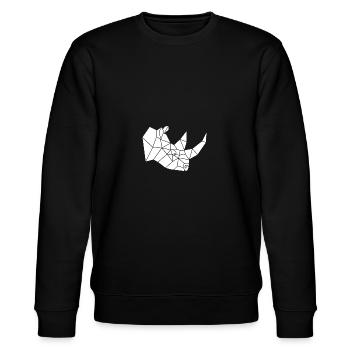Nashorn - Stanley/Stella Unisex Bio-Sweatshirt CHANGER  - Schwarz - Vorne - Nik (191cm) & Marisol (170cm)