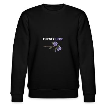 Flieder Liebe Spruch Fliederliebe Geschenkidee - Stanley/Stella Unisex Bio-Sweatshirt CHANGER  - Schwarz - Vorne - Nik (191cm) & Marisol (170cm)