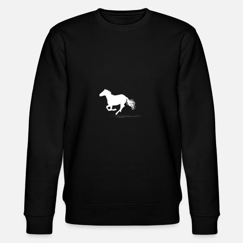 Pferd - Stanley/Stella Unisex Bio-Sweatshirt CHANGER  - Schwarz
