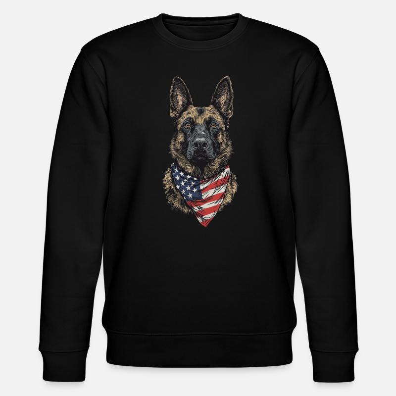 Belgischer Malinois - Stanley/Stella Unisex Bio-Sweatshirt CHANGER  - Schwarz