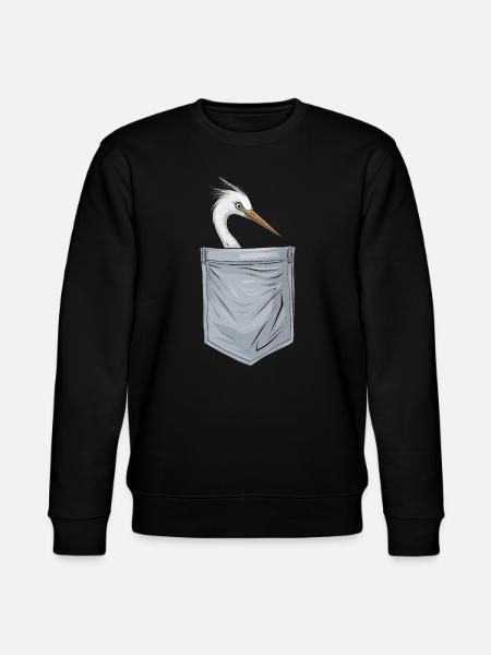 Reiher Vogel - Stanley/Stella Unisex Bio-Sweatshirt CHANGER - Schwarz