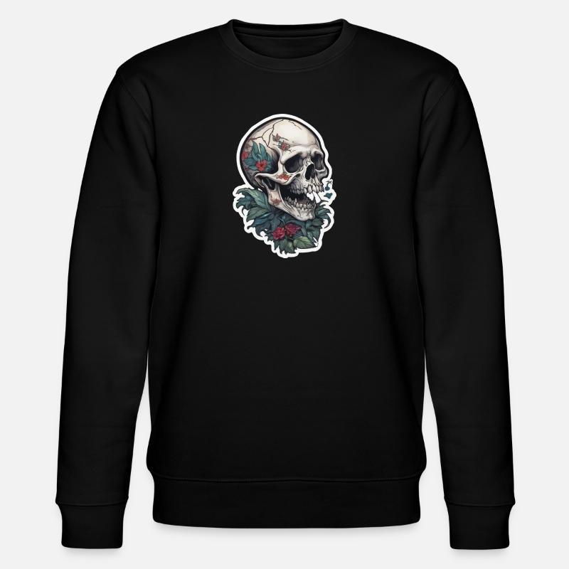 Tattoo Print Skull Design - Stanley/Stella Unisex Bio-Sweatshirt CHANGER  - Schwarz