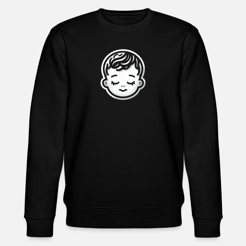 Baby Kopf Schlaf - Stanley/Stella Unisex Bio-Sweatshirt CHANGER  - Schwarz