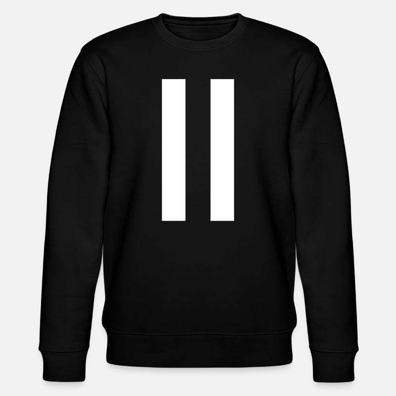 Pause-Zeichen – Modernes Minimal-Design - Stanley/Stella Unisex Bio-Sweatshirt CHANGER  - Schwarz