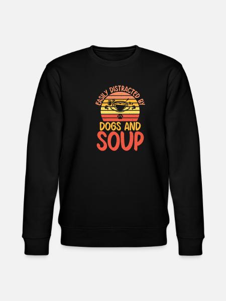 Soup Lovers Gifts - Stanley/Stella CHANGER Unisex Organic Sweatshirt - black