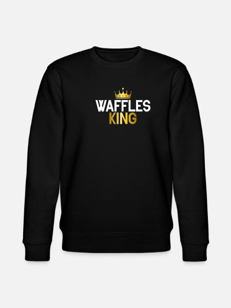 Waffle Lover Gifts - Stanley/Stella CHANGER Unisex Organic Sweatshirt - black