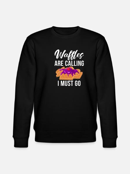Waffle Lover Gifts - Stanley/Stella CHANGER Unisex Organic Sweatshirt - black