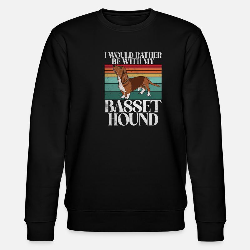Cadeaux Basset Hound - Sweat bio CHANGER Stanley/Stella Unisexe - noir