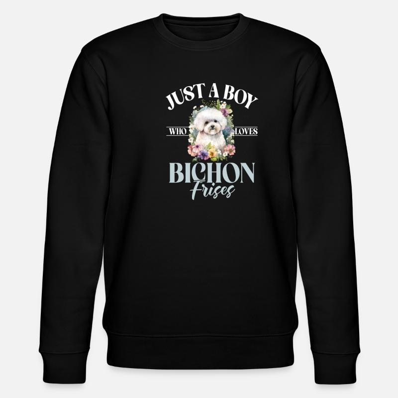 Cadeaux Bichon Frisé - Sweat bio CHANGER Stanley/Stella Unisexe - noir