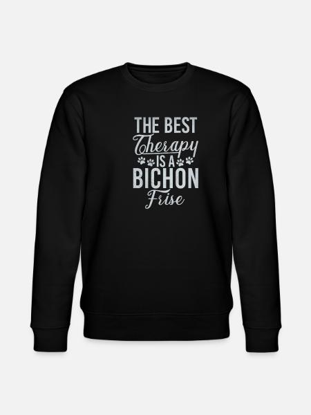 Bichon Frise Geschenken - Stanley/Stella Uniseks bio-sweatshirt CHANGER  - zwart
