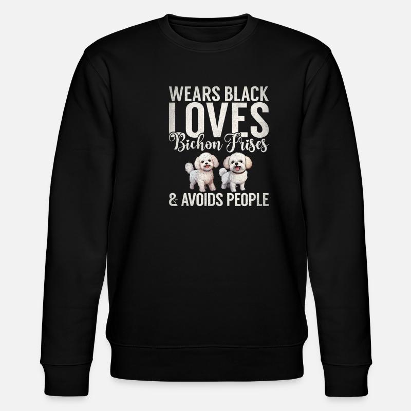 Cadeaux Bichon Frisé - Sweat bio CHANGER Stanley/Stella Unisexe - noir