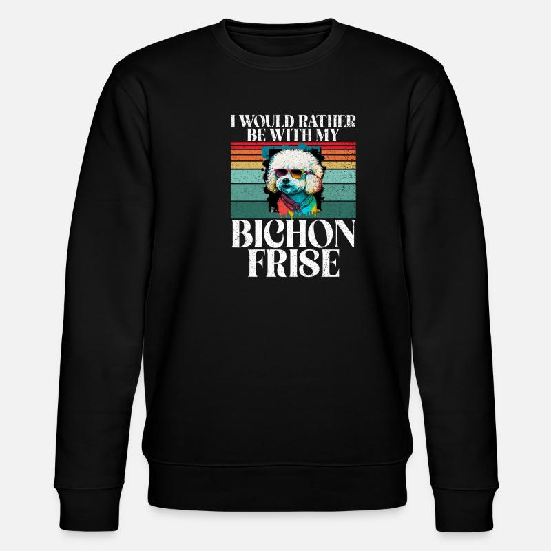 Cadeaux Bichon Frisé - Sweat bio CHANGER Stanley/Stella Unisexe - noir