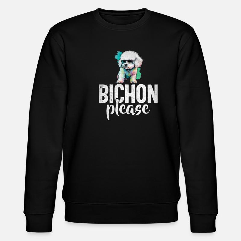 Cadeaux Bichon Frisé - Sweat bio CHANGER Stanley/Stella Unisexe - noir