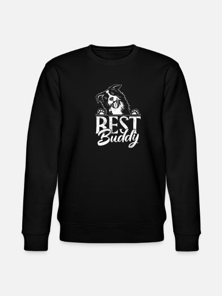 Border Collie Gifts - Stanley/Stella CHANGER Unisex Organic Sweatshirt - black