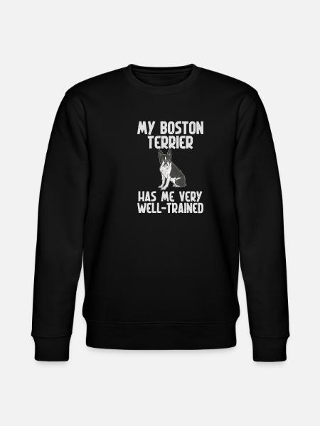 Boston Terrier Gifts - Stanley/Stella CHANGER Unisex Organic Sweatshirt - black